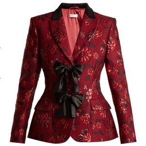 Altuzarra's burgundy floral-brocade Angela blazer